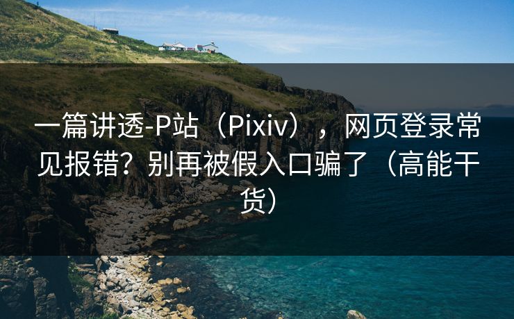 一篇讲透-P站（Pixiv），网页登录常见报错？别再被假入口骗了（高能干货）