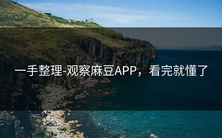 一手整理-观察麻豆APP，看完就懂了