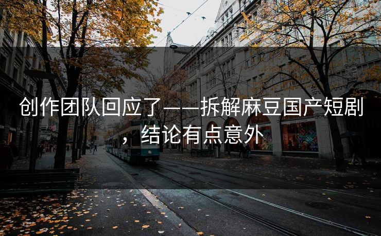 创作团队回应了——拆解麻豆国产短剧，结论有点意外