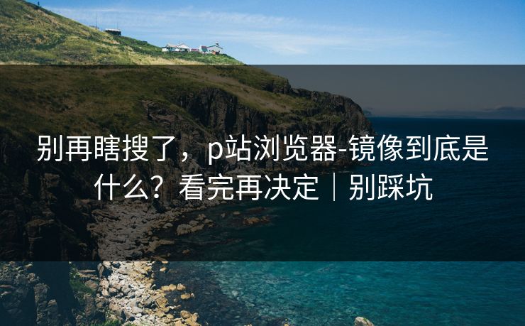 别再瞎搜了，p站浏览器-镜像到底是什么？看完再决定｜别踩坑
